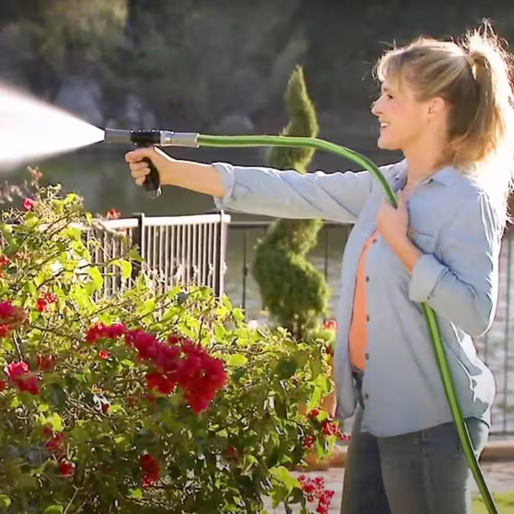 BERNINI FOUNTAINS Pro 5/8 in Dia x 50 ft. Length Light X Flex Fabric Hose - Green