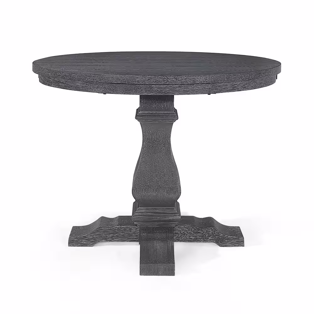 Noble House Kalstrom 57.72 in. Gray Expandable Oval Dining Table