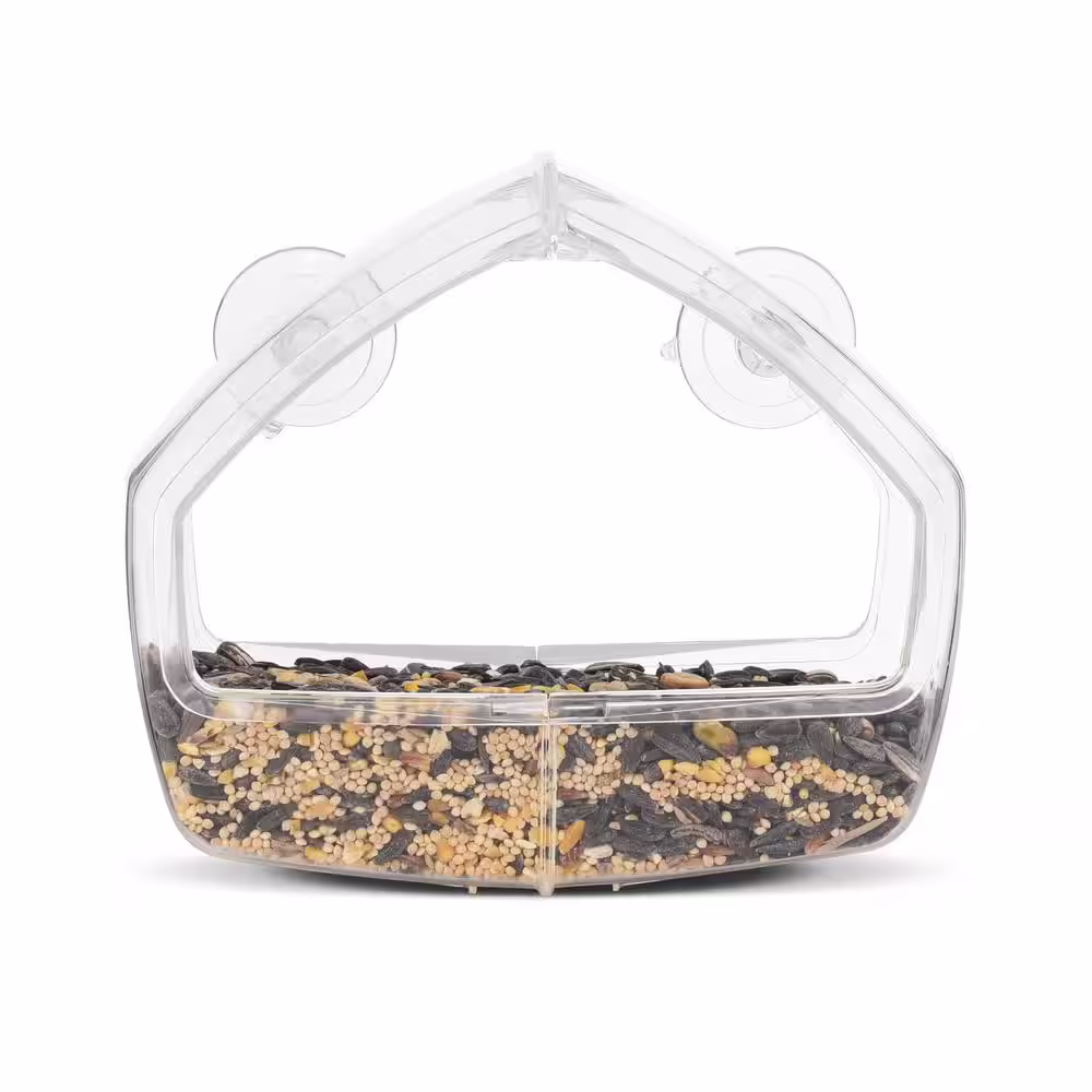 Perky-Pet Clear Window Mount Bird Feeder - 1 Cup Capacity