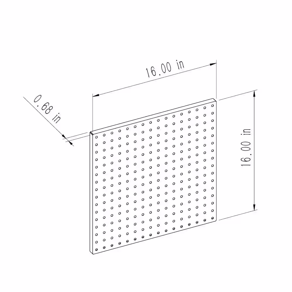 Everbilt 16 in. x 16 in. Heavy-Duty Steel Pegboards Mounting Hardware Included in White (4-Pack)