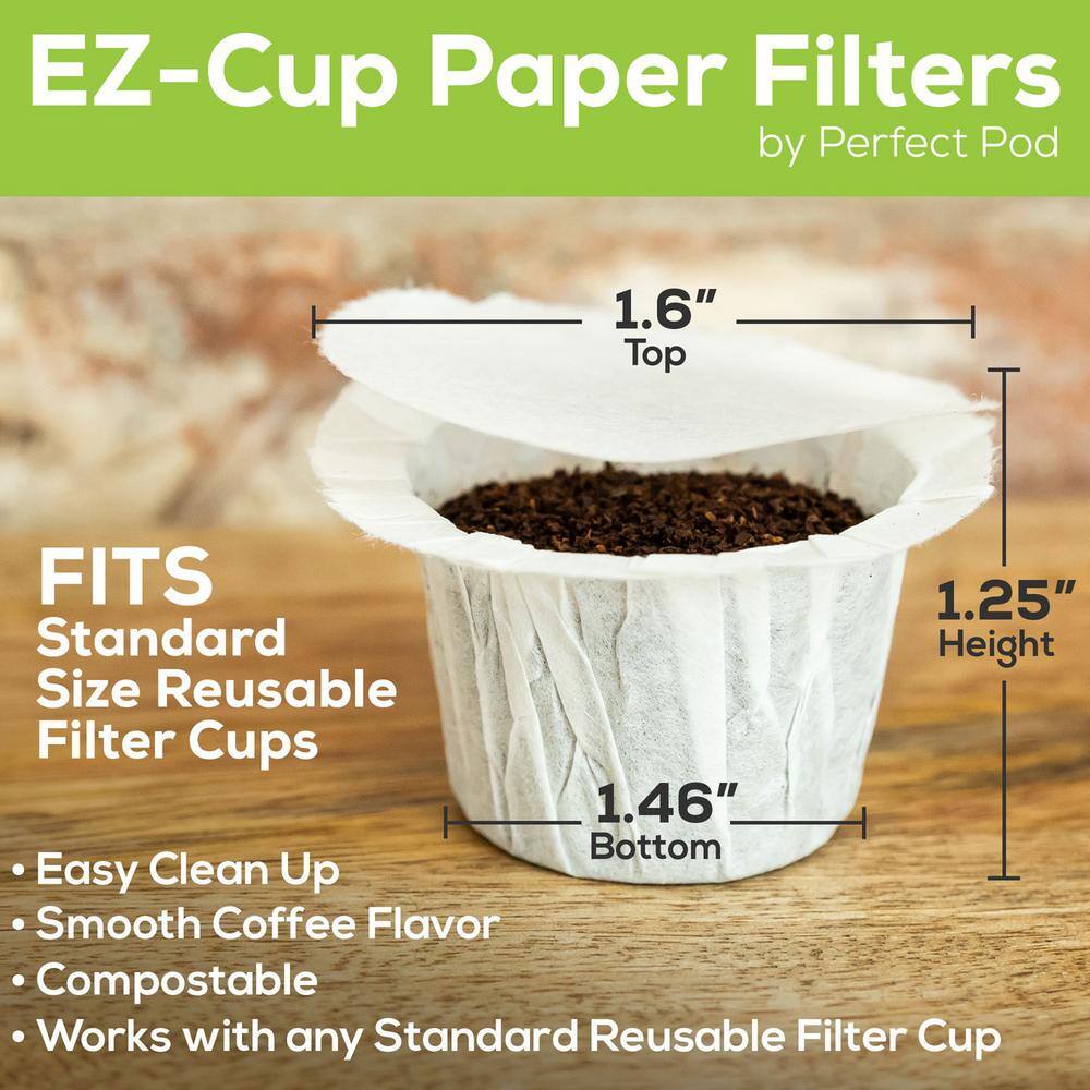 EZCup 2.0 Filters 400ct Disposable Paper Filters with Patented Lid