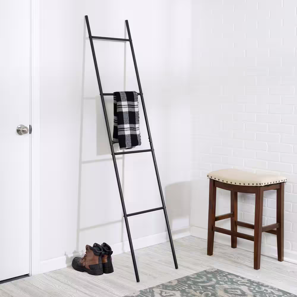 None Black Steel Clothes Rack 14.96 in. W x 699 in. H