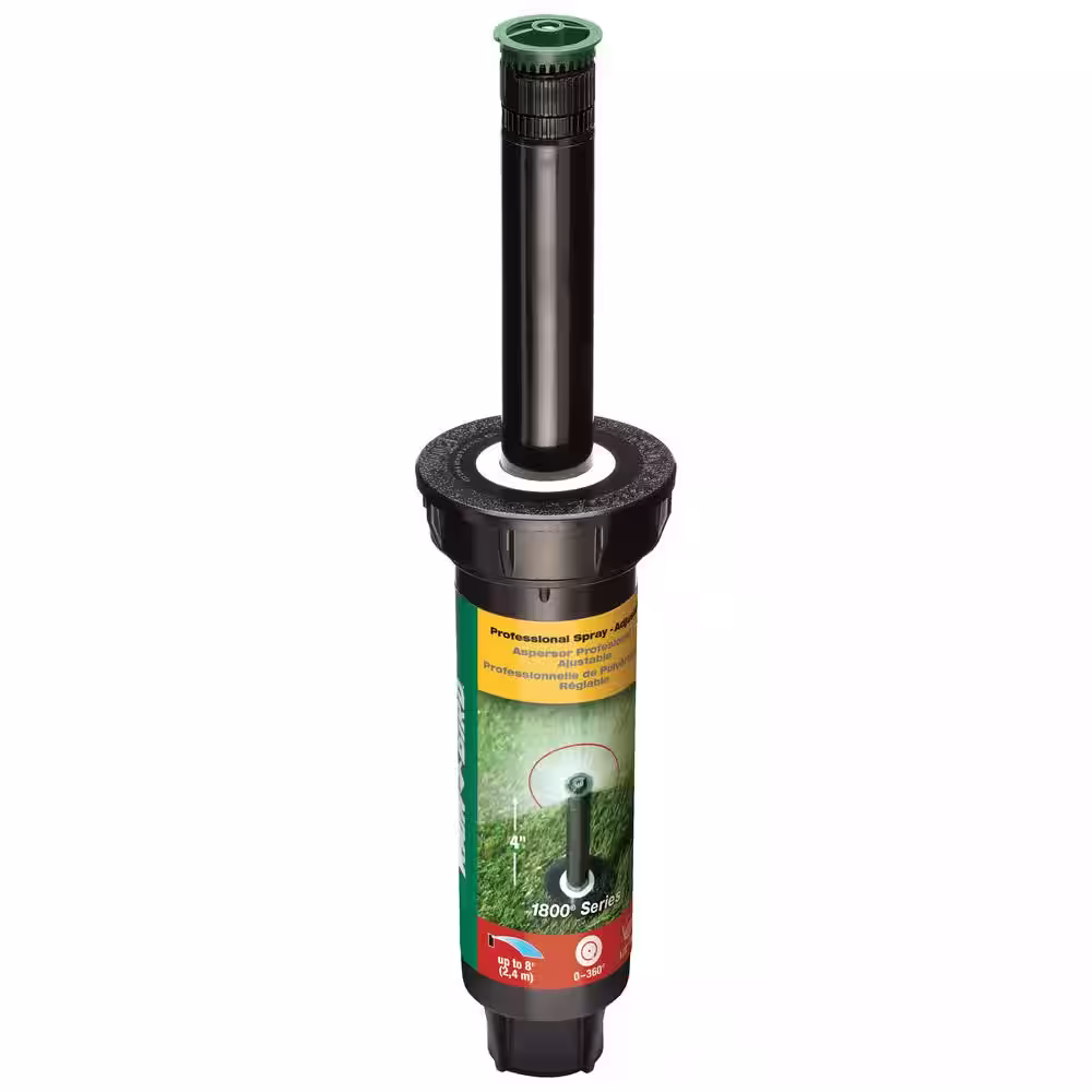 Rain Bird 1804 Professional Pop-Up with 8 ft. Distance Adjustable Nozzle