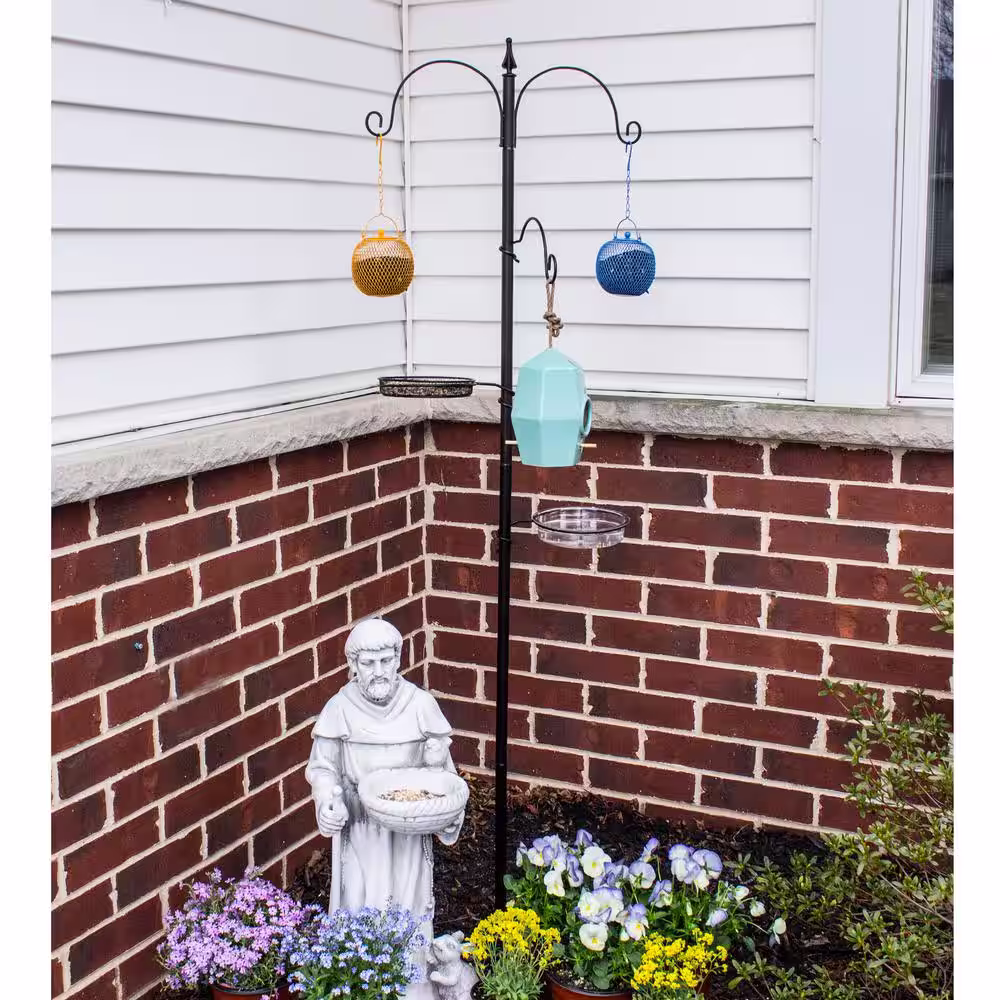 None 77 in. Deluxe Bird Feeding Station