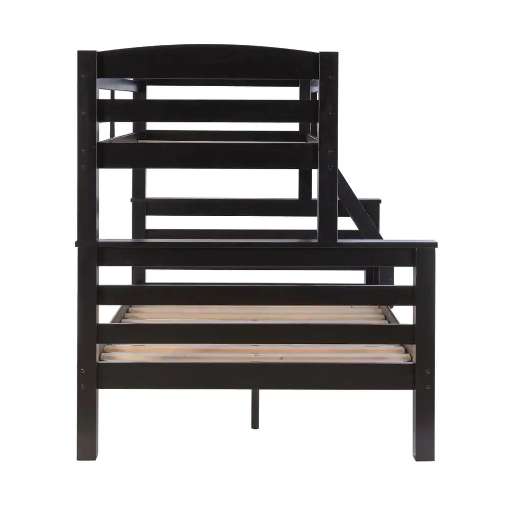 Powell Company Sanders Black Twin Over Full Bunk Bed with Heavy Duty Slats
