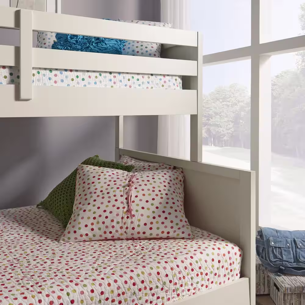 HOMESTYLES Naples Off White Twin Over Twin Bunk Bed