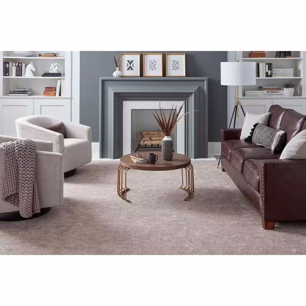 Home Decorators Collection Corry Sound  - Soft Smoke - Gray 38 oz. Polyester Pattern Installed Carpet