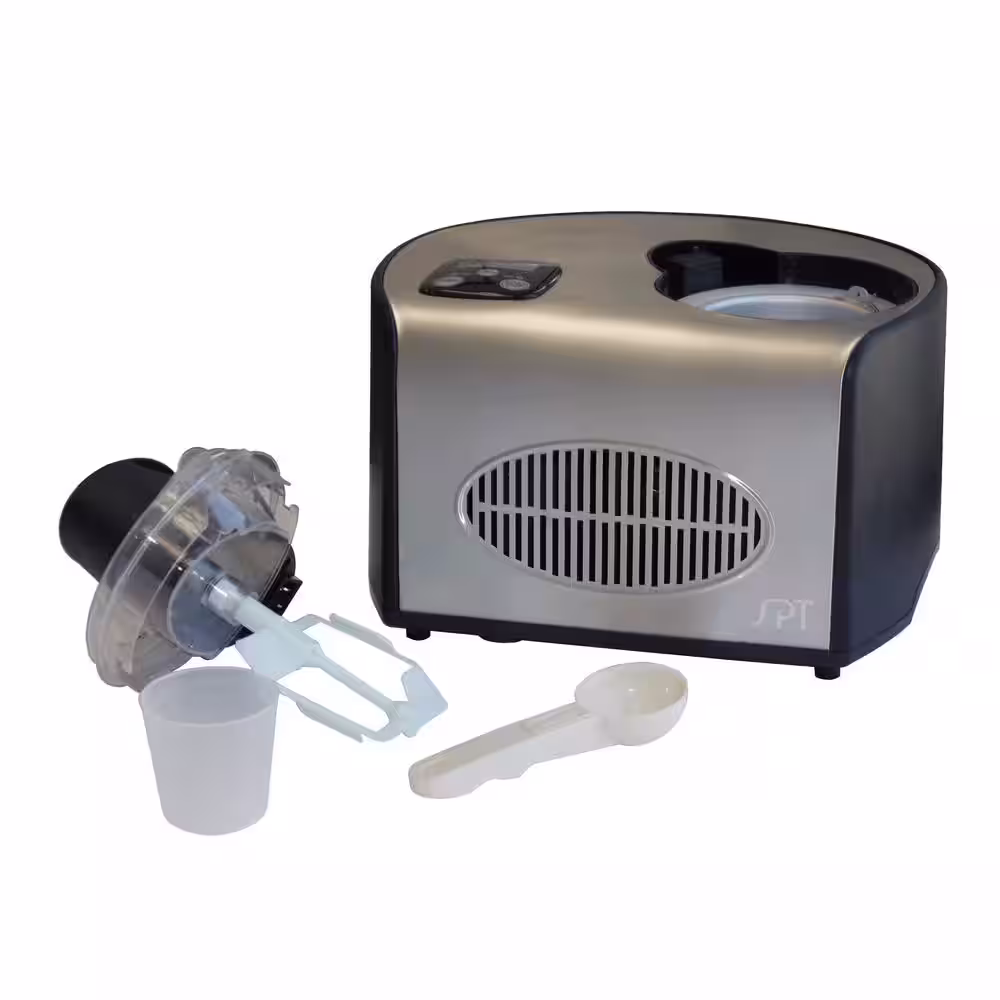 SPT 1.5 qt. Stainless Steel Ice Cream Maker with Self-Cooling System