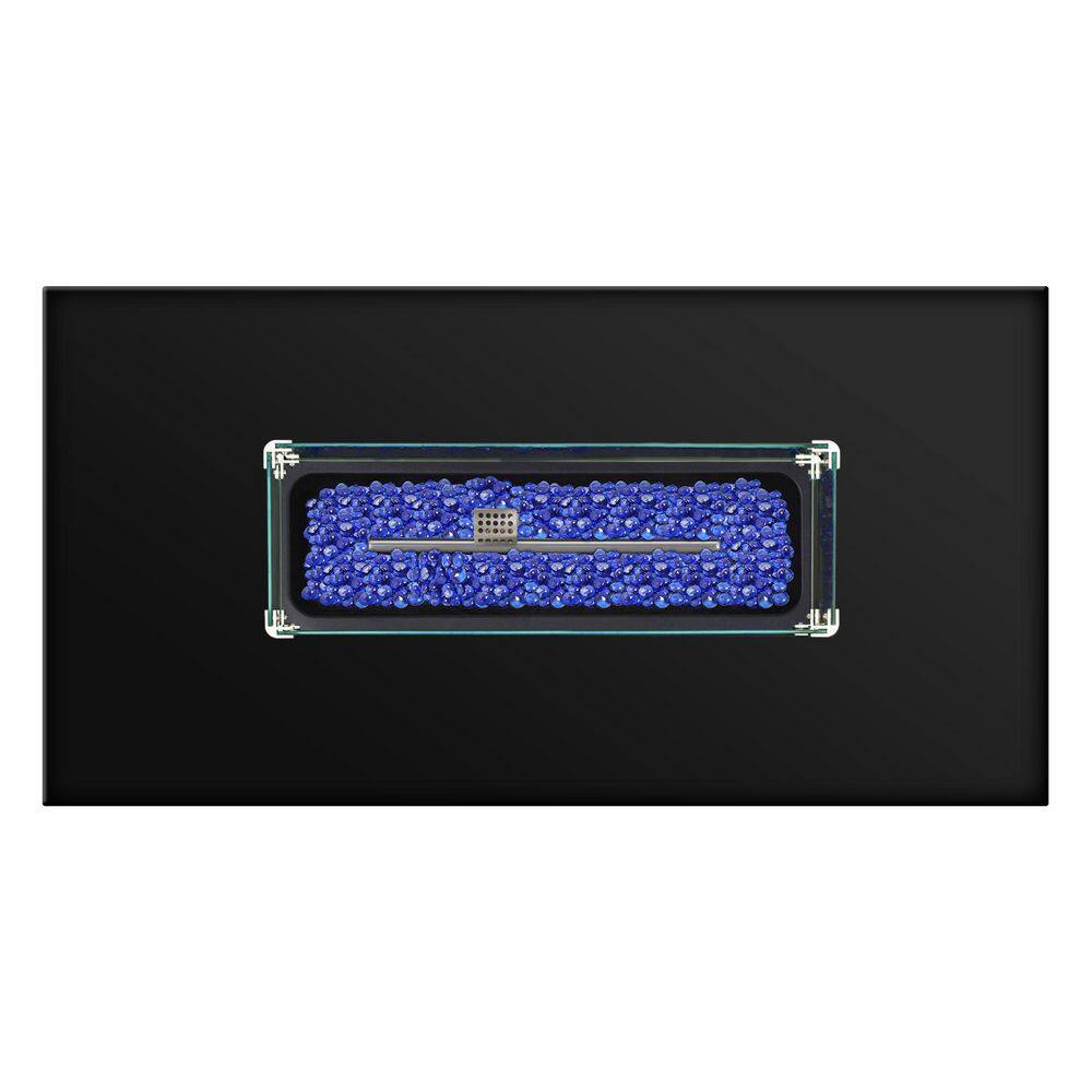 None Modern Black Rectangle Shape Wicker Fire Pit Table with Lid