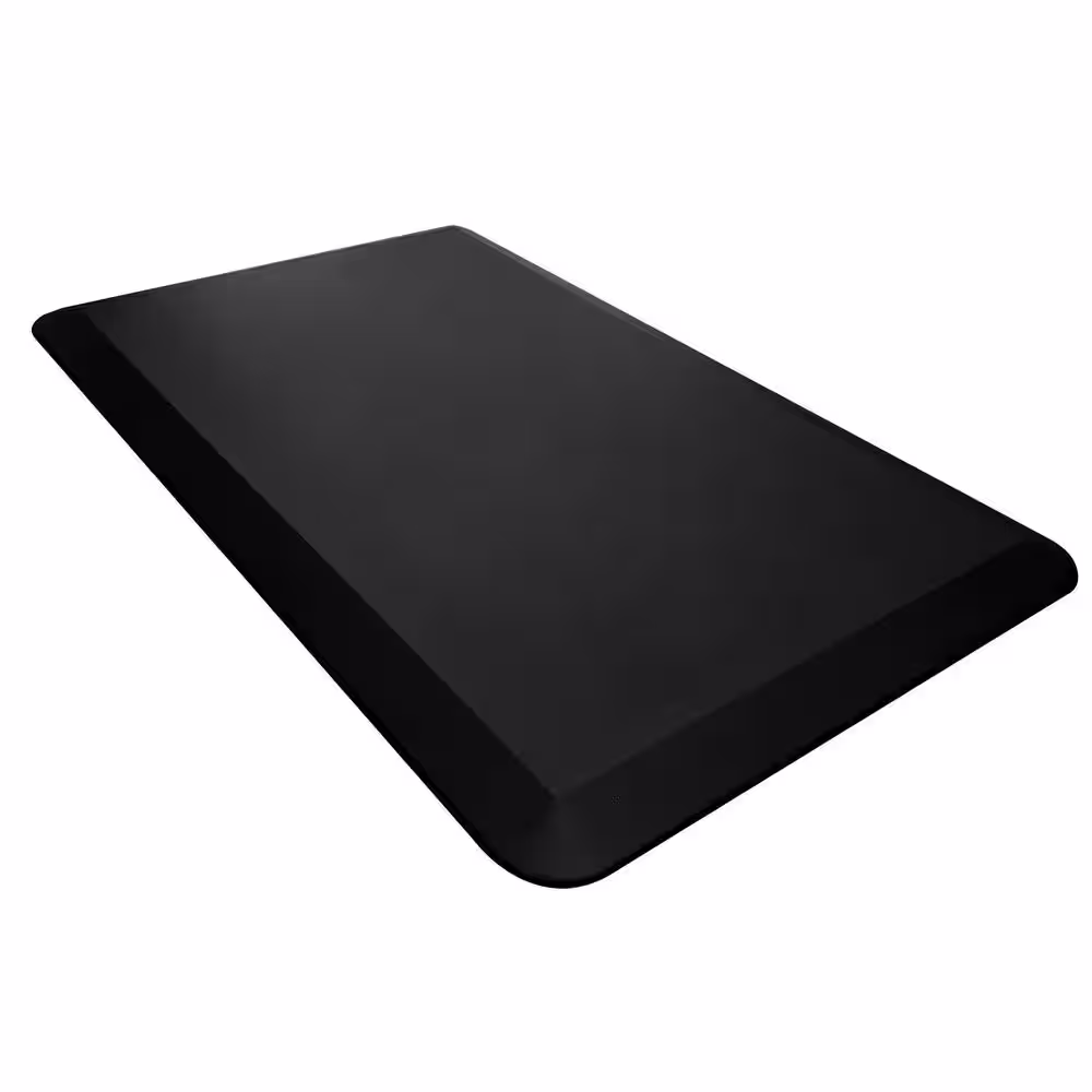 None Black 40 in. x 20.5 in. Anti Fatigue Kitchen Mat