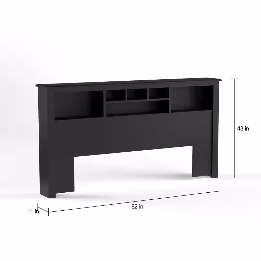 Prepac Sonoma Black King Headboard