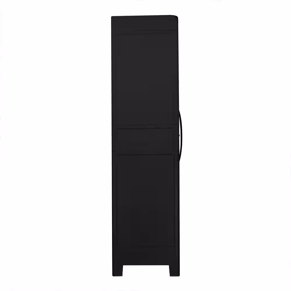 MQ Eclypse 27.56 in. W x 73.22 in. H x 18.11 in. D Large 4 Shelves Freestanding Cabinet in Black and Gray
