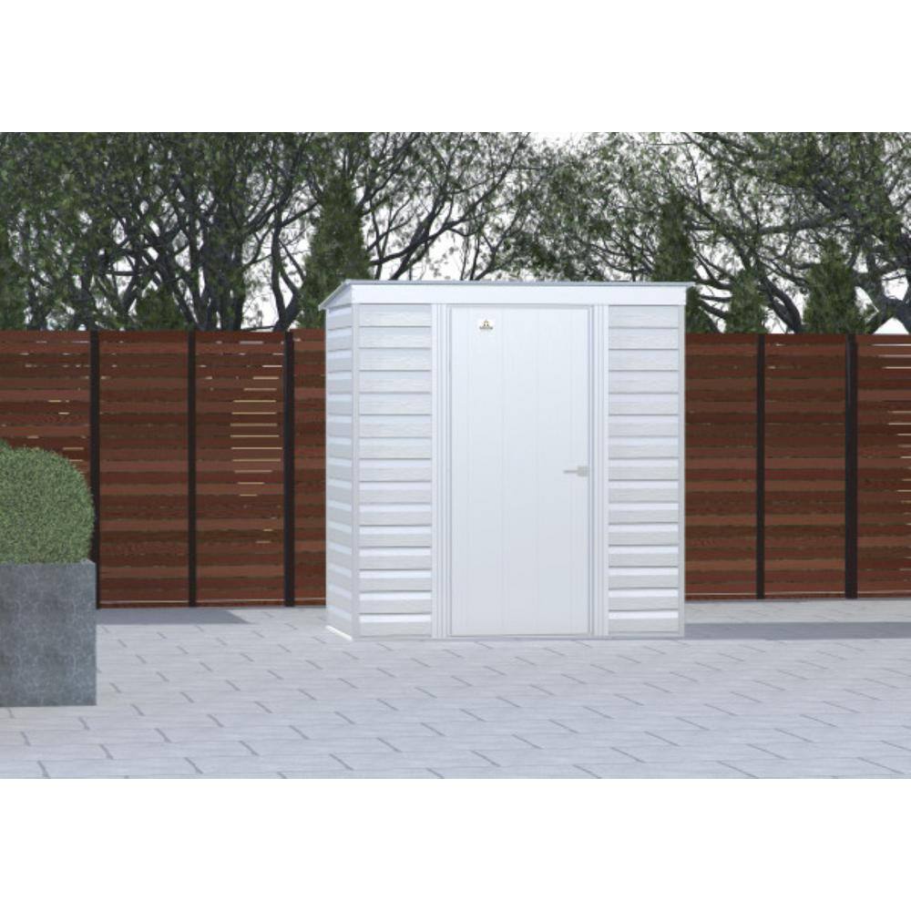 Arrow Select 6 ft. W x 4 ft. D Flute Grey Metal Shed 21 sq. ft.