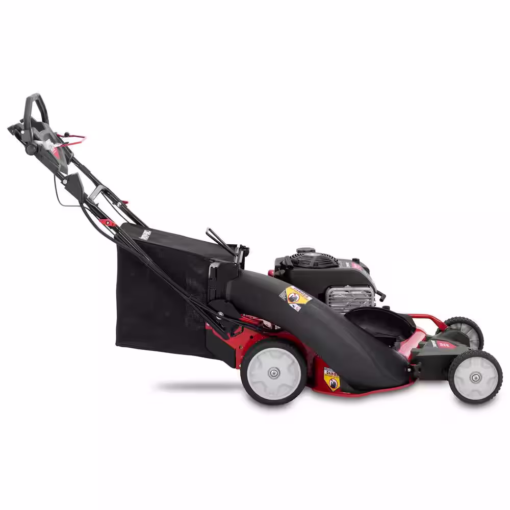 Troy-Bilt 28 in. 223cc Gas Walk Behind Self Propelled Lawn Mower with High Rear Wheels, 3-in-1 Cutting TriAction Cutting System