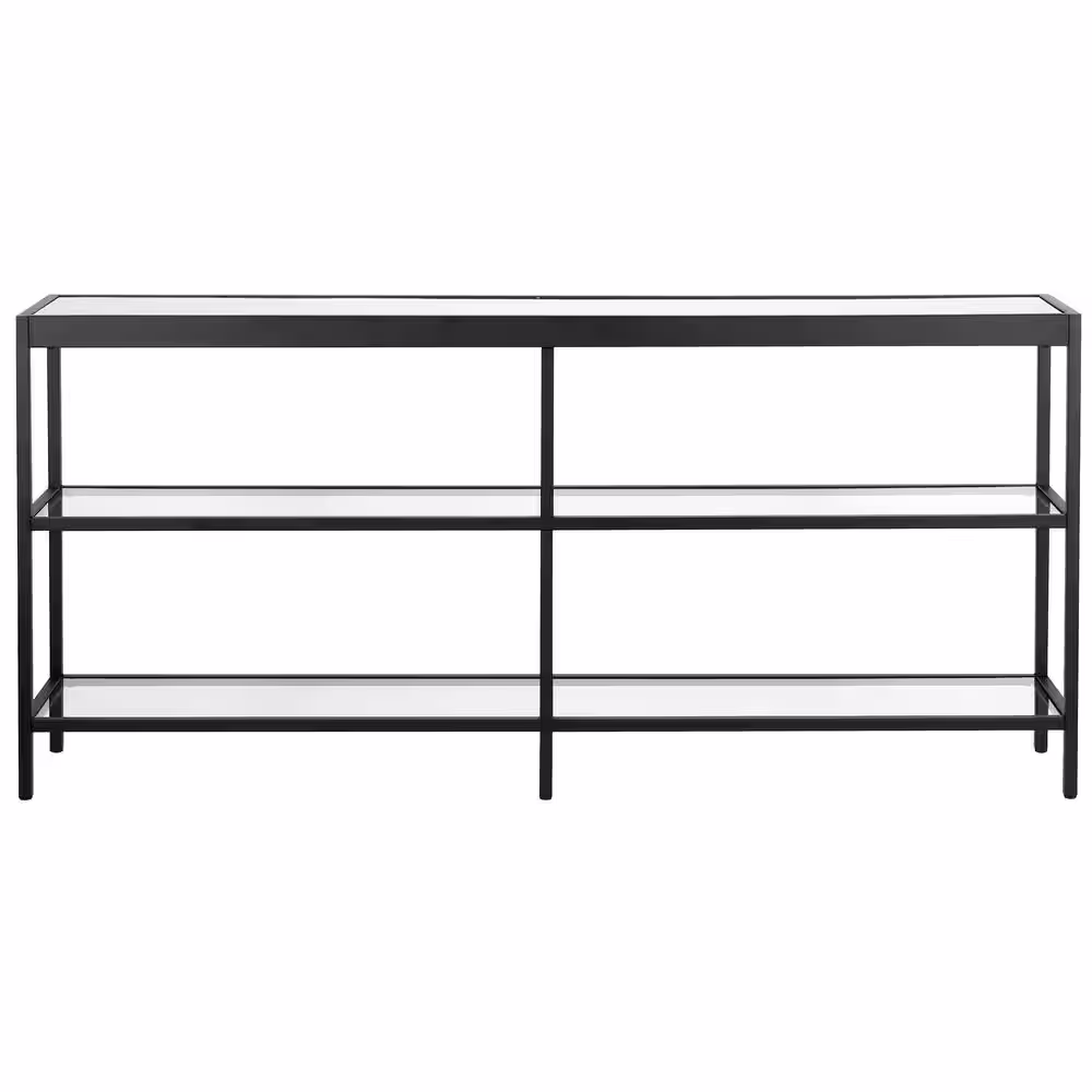 Meyer&Cross Alexis 64 in. Blackened Bronze Rectangle Glass Console Table