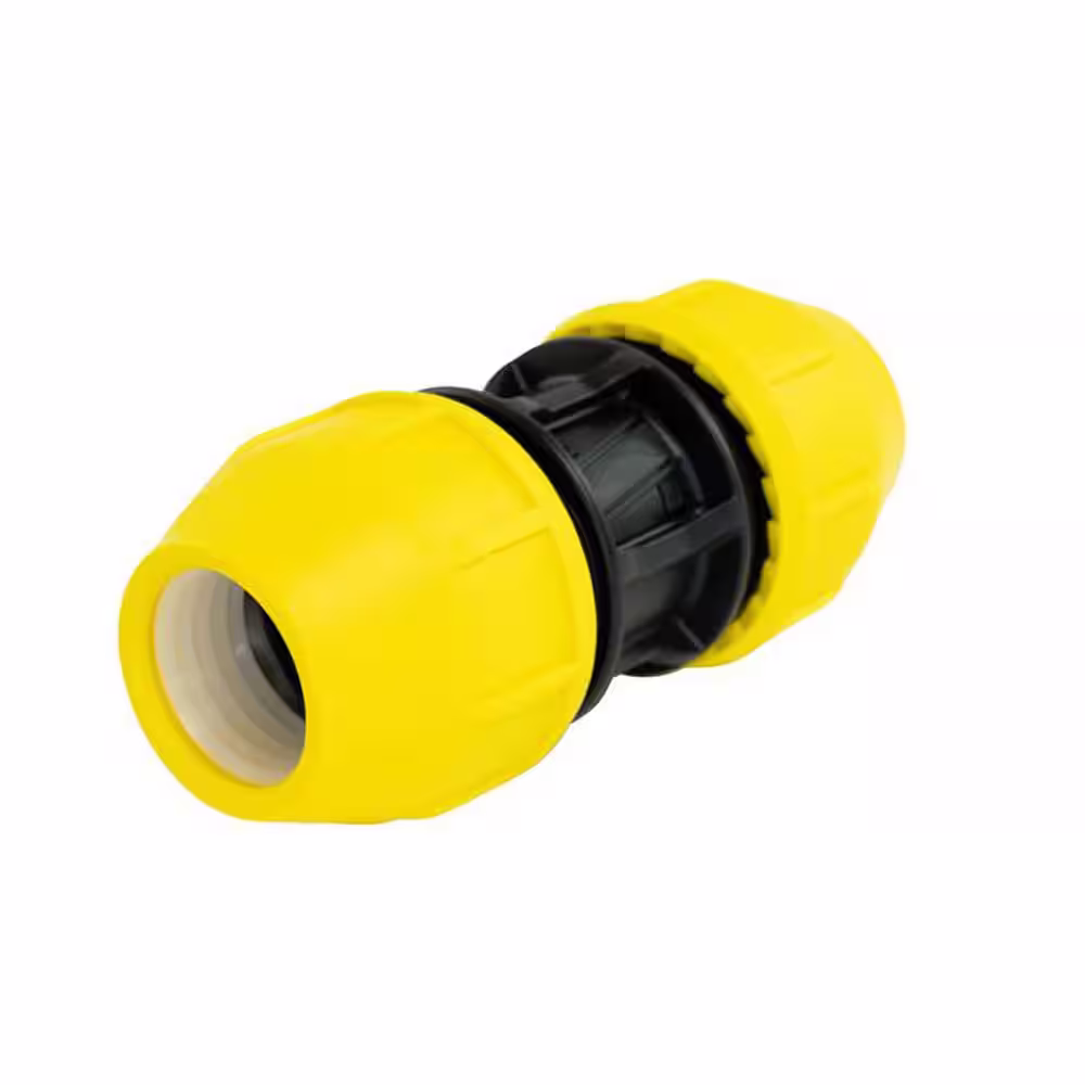 HOME-FLEX 1-1/2 in. IPS DR 11 Underground Yellow Poly Gas Pipe Coupler