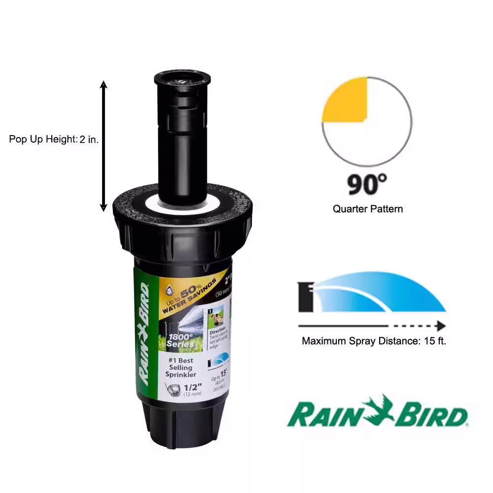Rain Bird 1802 Dual Spray Quarter Pattern 2 in Pop-Up PRS Spray Head