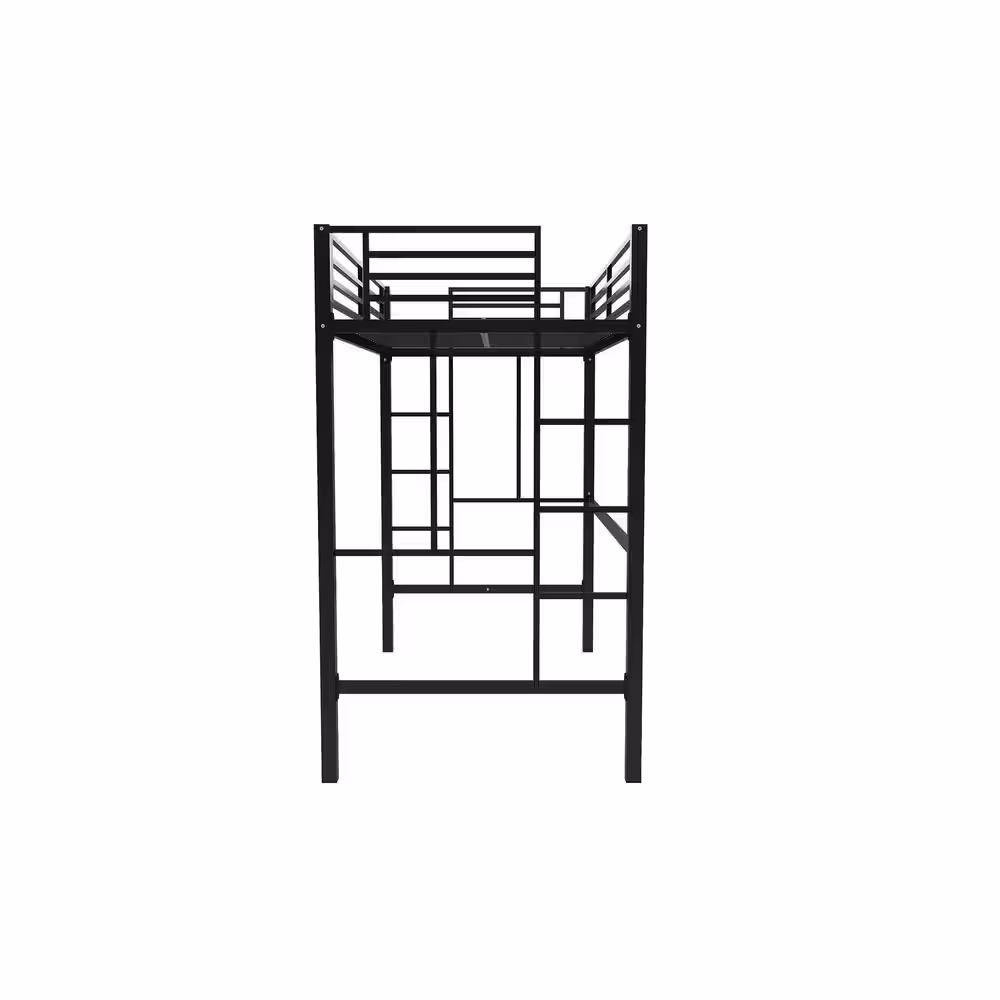 DHP Benjamin Twin Metal Loft Bed, Black