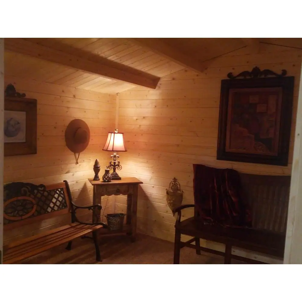 Hud-1 EZ Buildings Hoby 123 sq. ft. milled log D.I.Y. building Kit