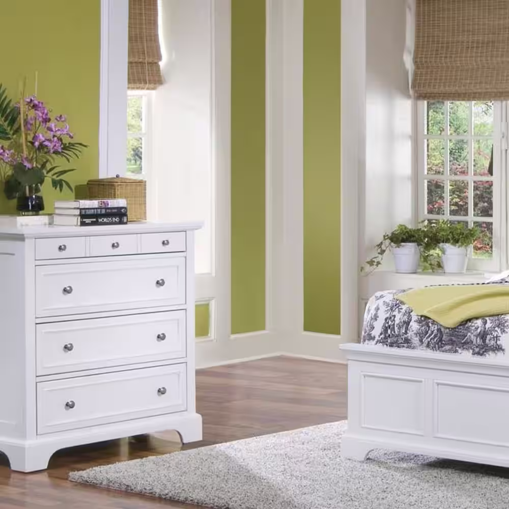 HOMESTYLES Naples 3-Piece White Queen Bedroom Set