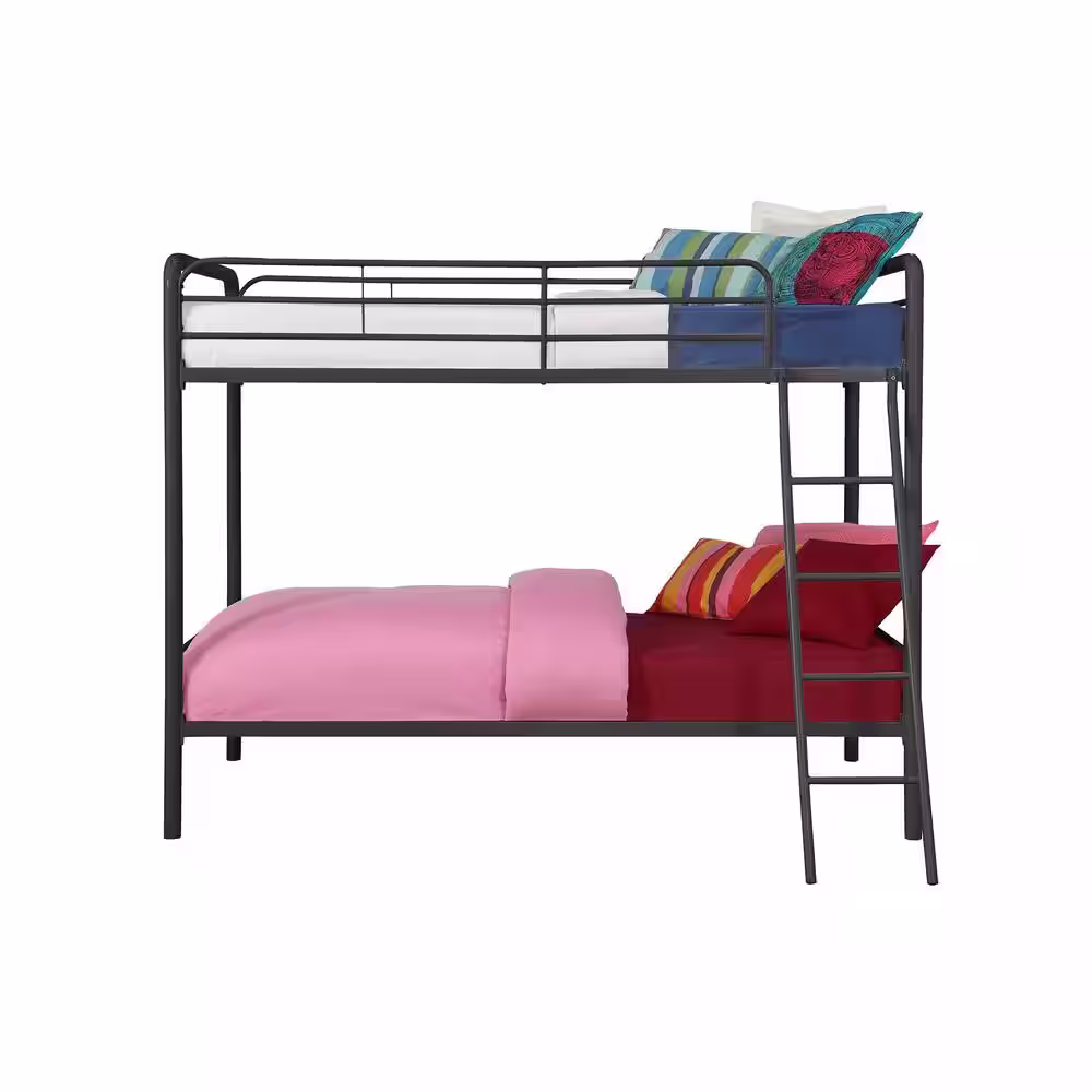 DHP Elen Black Twin Metal Bunk Bed