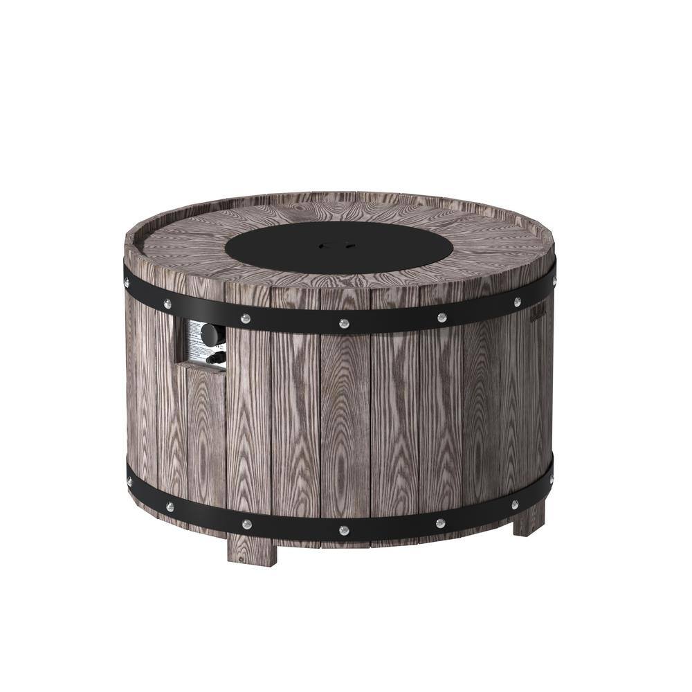 CASAINC 36 in. 50,000 BTU Propane Fire Pit Table Patio Gas Fire Pit with Lid and Lava Rock