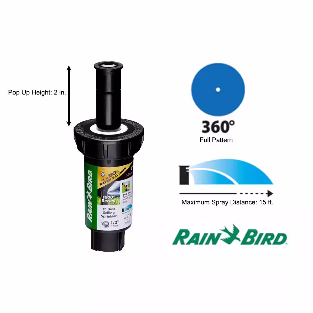 Rain Bird 1802 Dual Spray Full Pattern 2 in. Pop-Up PRS Spray Head
