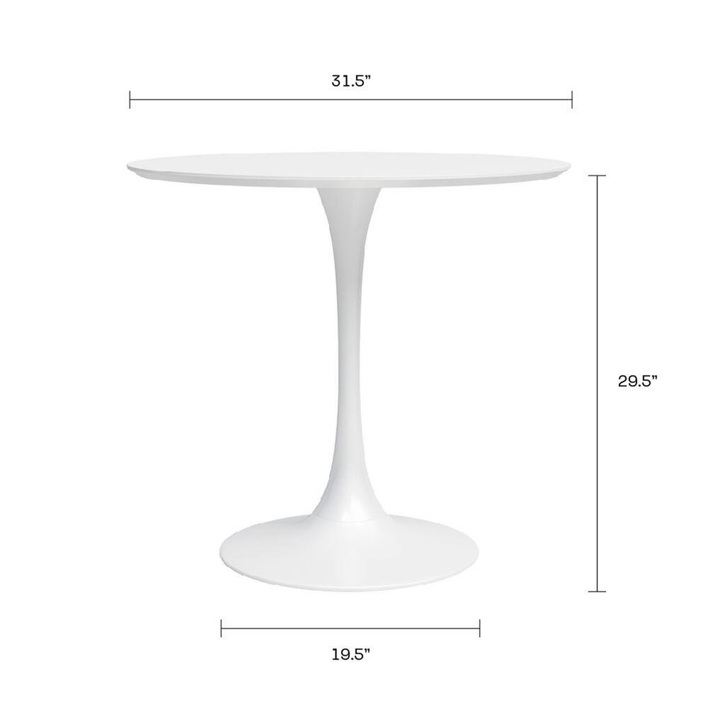 Jamesdar Kurv White Cafe Table