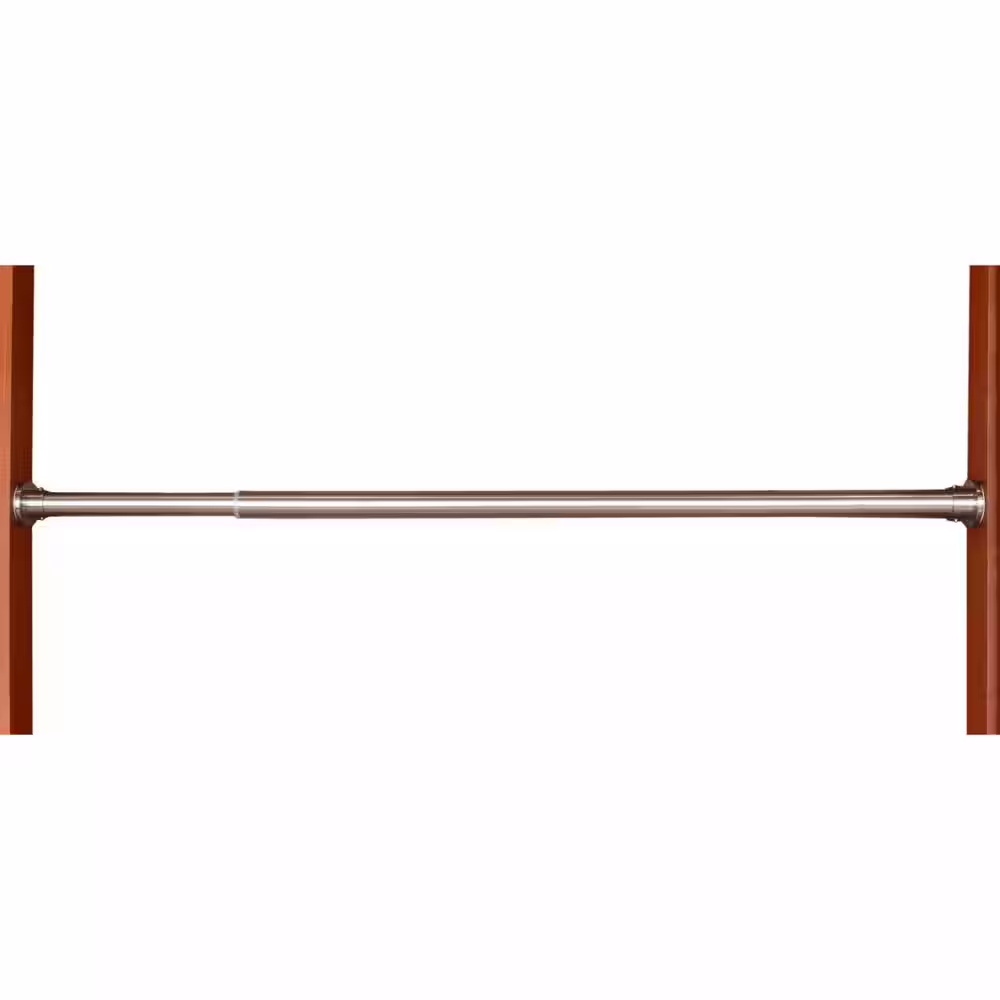 Versailles Home Fashions 28in - 48in SS Tension Rod in Silver