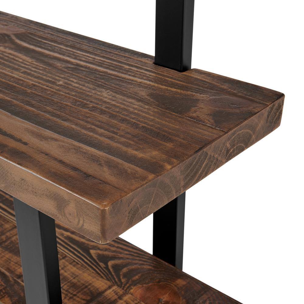 Alaterre Furniture Pomona Entryway Hall Tree with Bench, Shelves and Coat Hooks