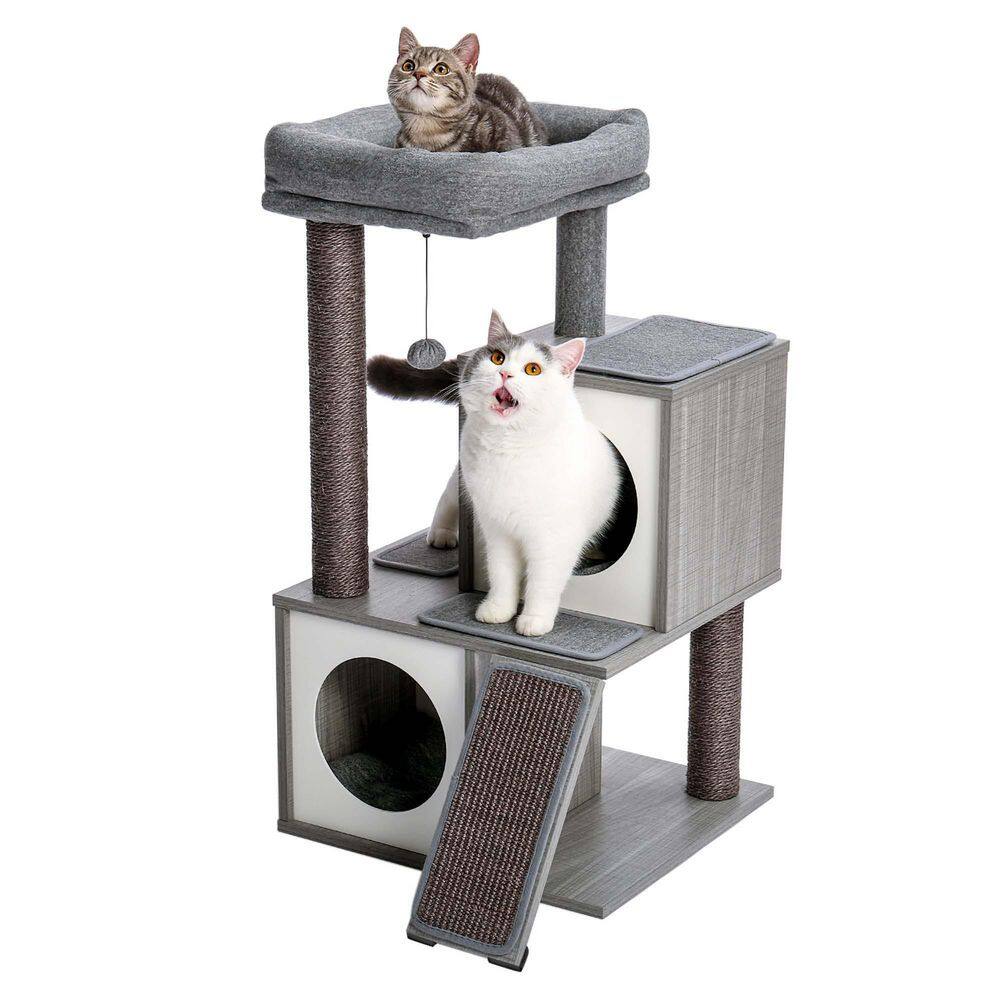 None Luxury 34 in. Cat Tower with Double Condos