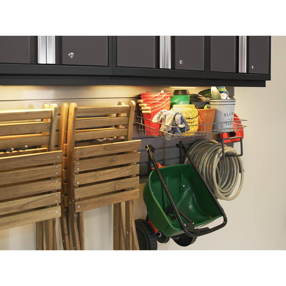 NewAge Products Bold Series 120 in. W x 48.25 in. H x 12 in. D 24-Gauge Steel Garage Cabinet Set in Gray (2-Piece)