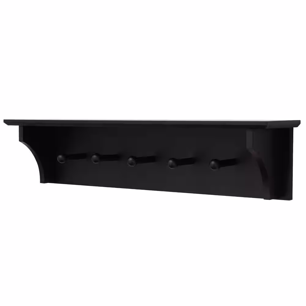 Kiera Grace kieragrace Foster Wall Shelf with 5 Pegs