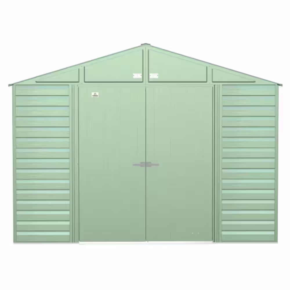 Arrow Select 10 ft. W x 12 ft. D Sage Green Metal Shed (115 sq. ft.)