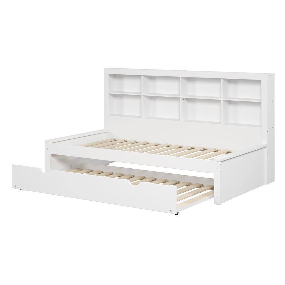 Donco Kids White Twin Daybed with Bookcase