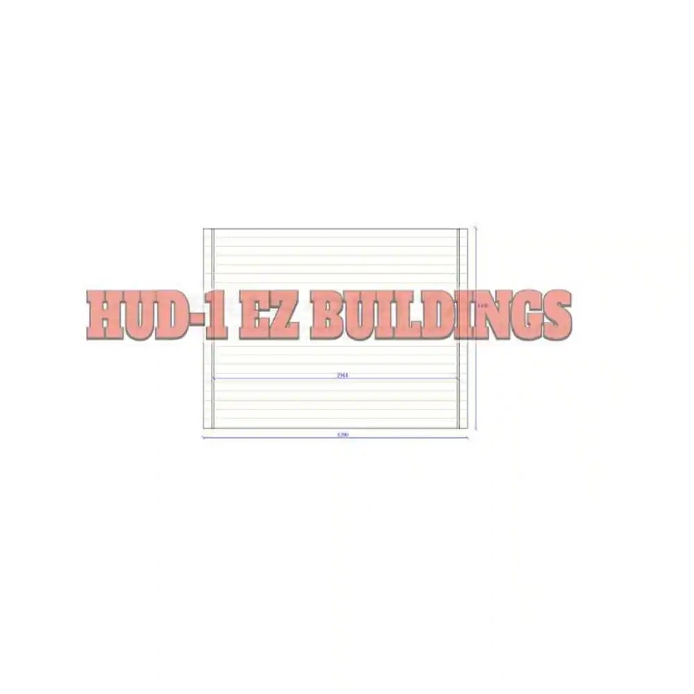 Hud-1 EZ Buildings Hoby 123 sq. ft. milled log D.I.Y. building Kit