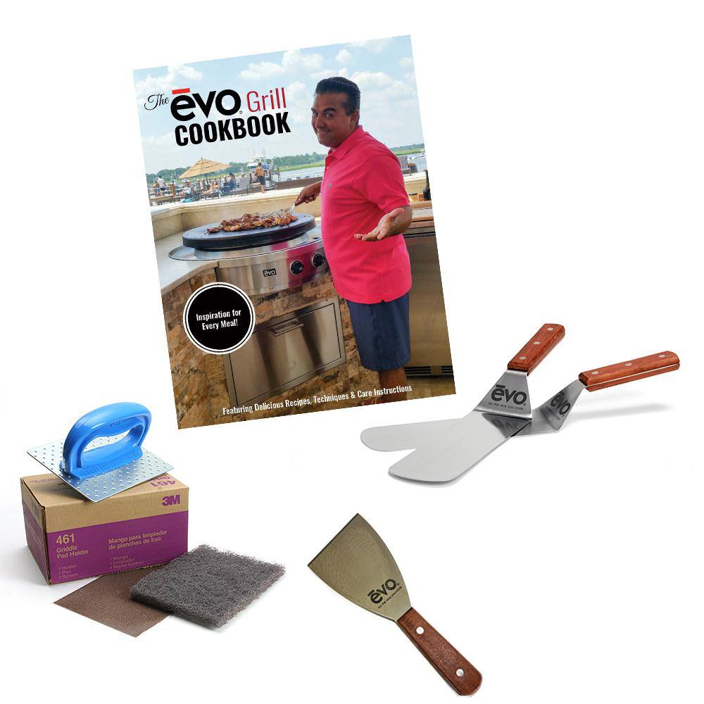 Evo Professional Wheeled Cart 2-Burner Natural Gas Grill in Stainless Steel with Flattop