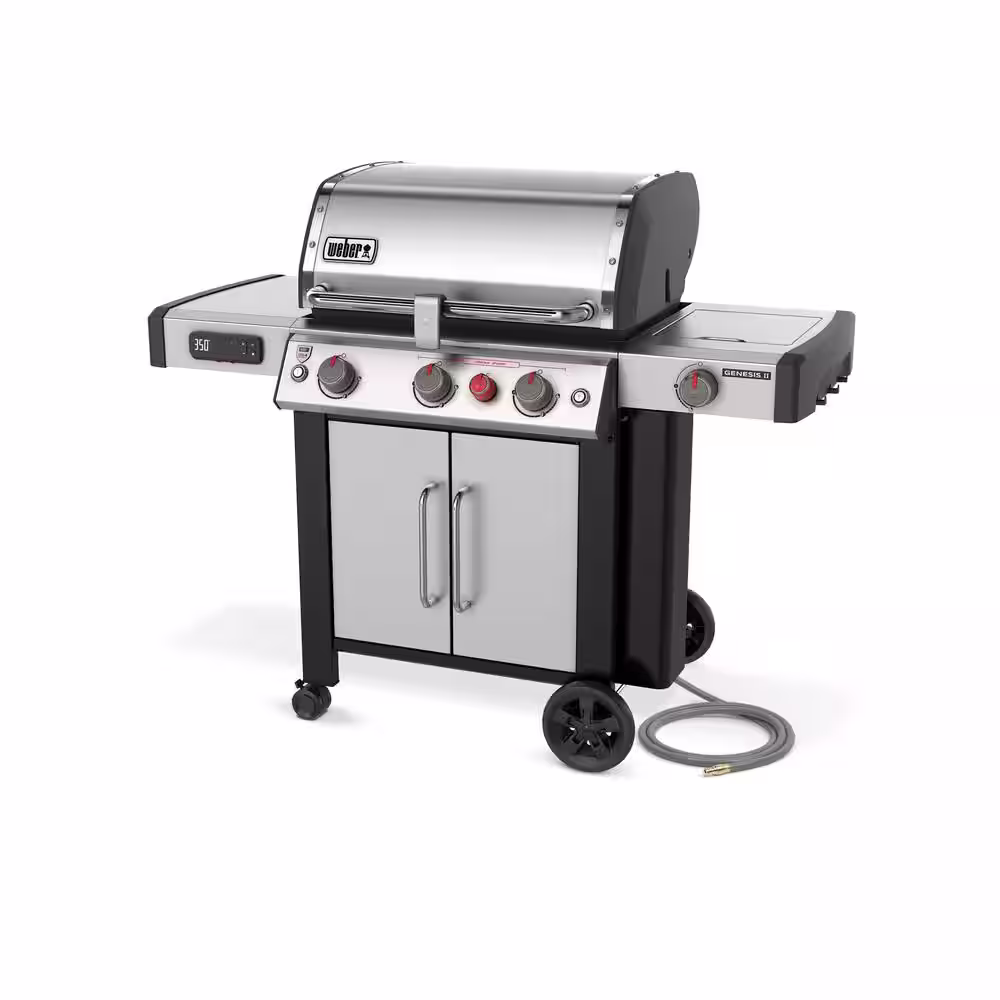 Weber Genesis II SX-335 3 Burner Natural Gas Smart Grill in Stainless Steel