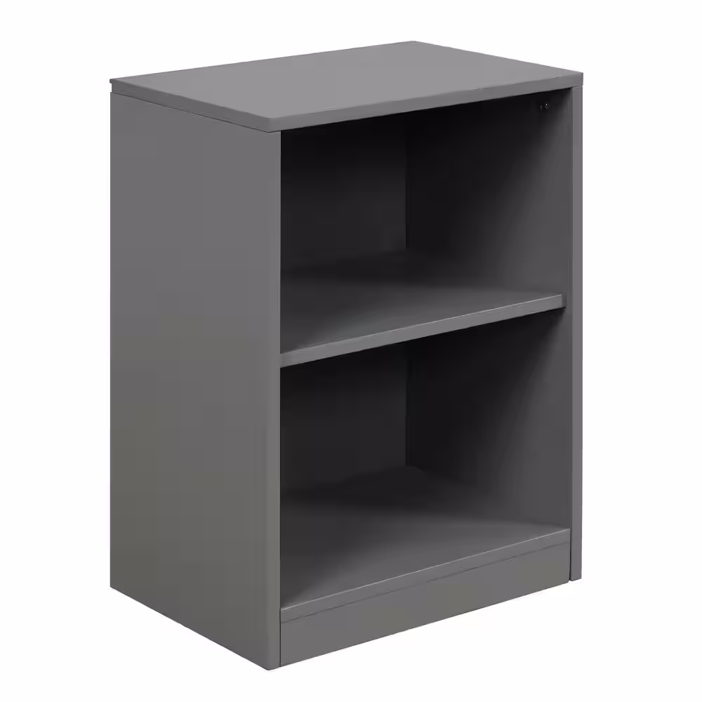 Harper & Bright Designs Gray Twin Over Full Loft Bed with Cabinet