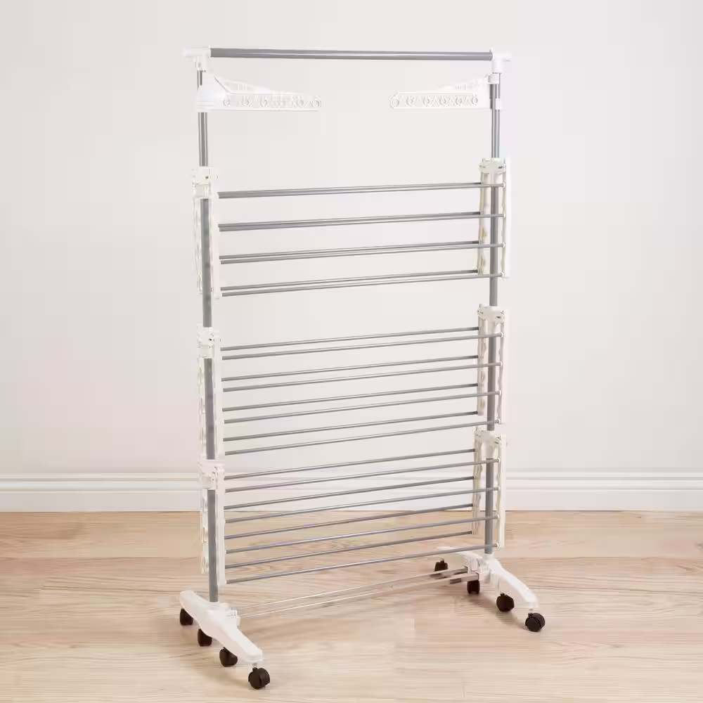 Everyday Home Rolling Stainless Steel Drying Rack