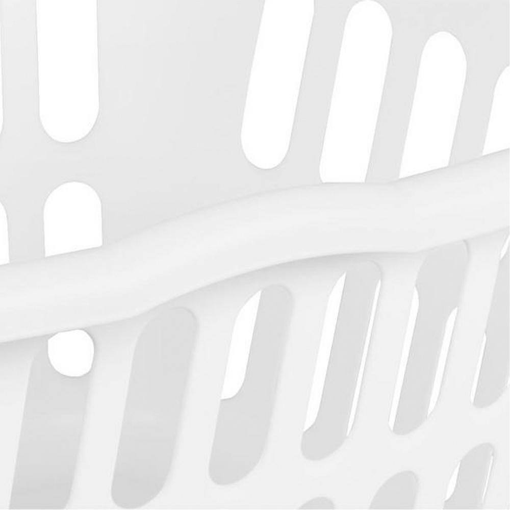 Sterilite 1.5 Bushel White Rectangular Plastic Laundry Basket Bins (12-Pack)