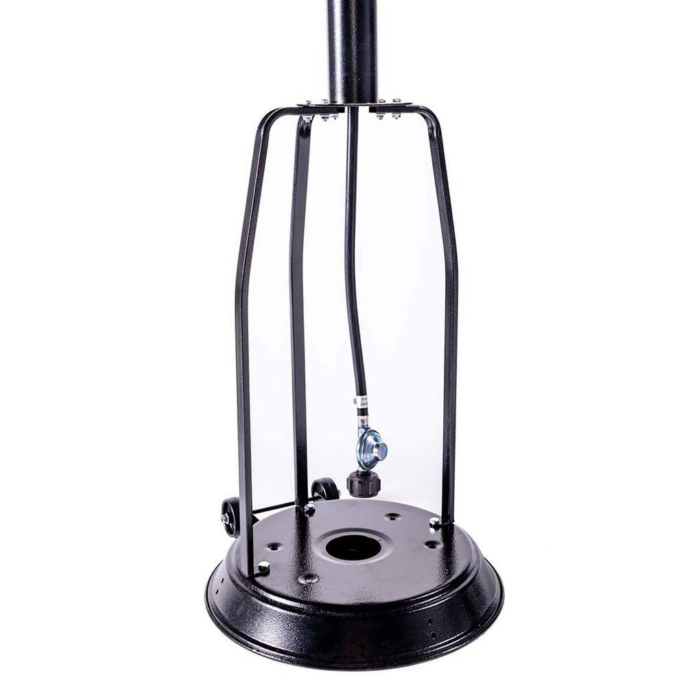 Sireck 47000 BTU Commercial Residential Rust Resistant Wheels Black Patio Heater