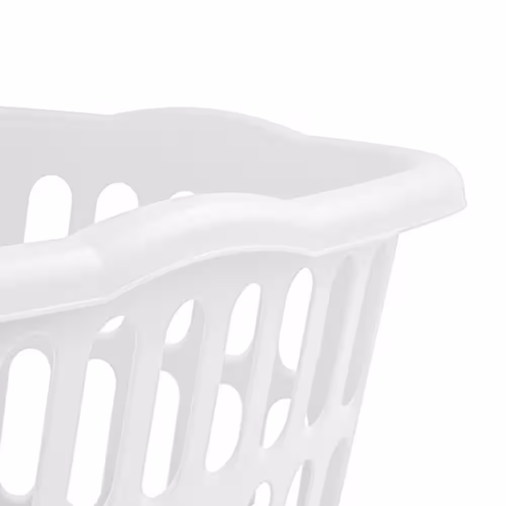 Sterilite 1.5 Bushel White Rectangular Plastic Laundry Basket Bins (12-Pack)