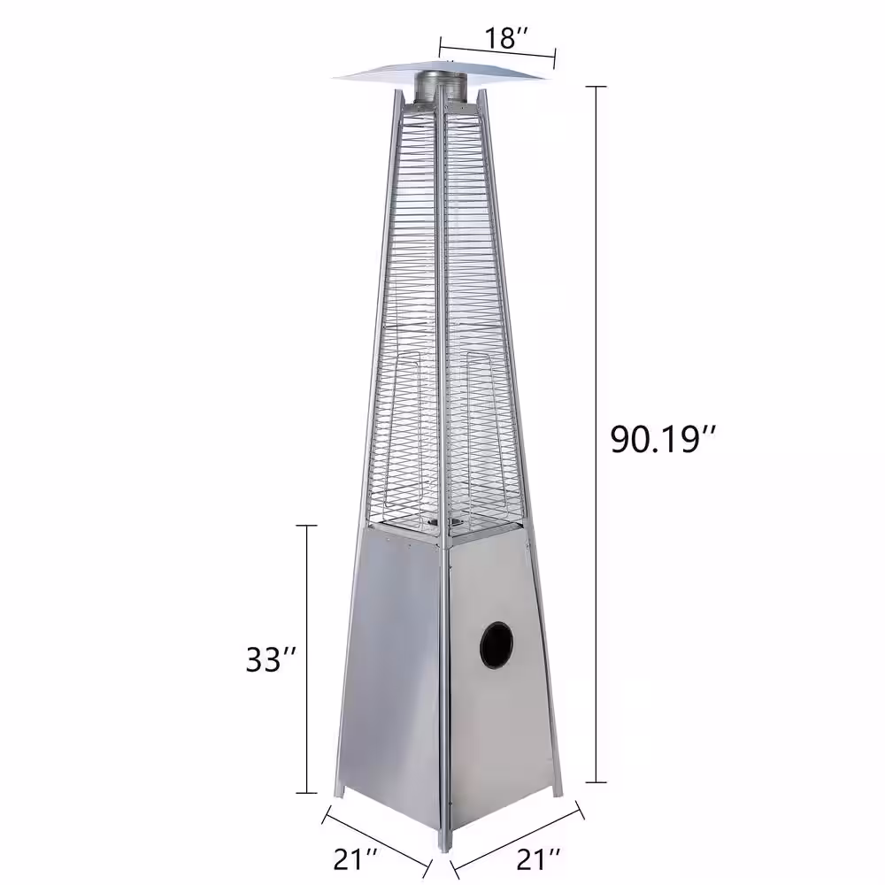 Uixe 40,000 BTU Hammer Golden Pyramid Flame Propane Patio Heater