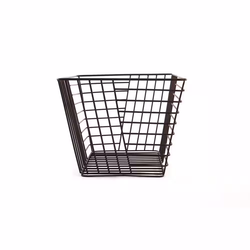 Spectrum 8 in. H x 10 in. W Bronze Steel 1-Drawer Wide Mesh Wire Basket