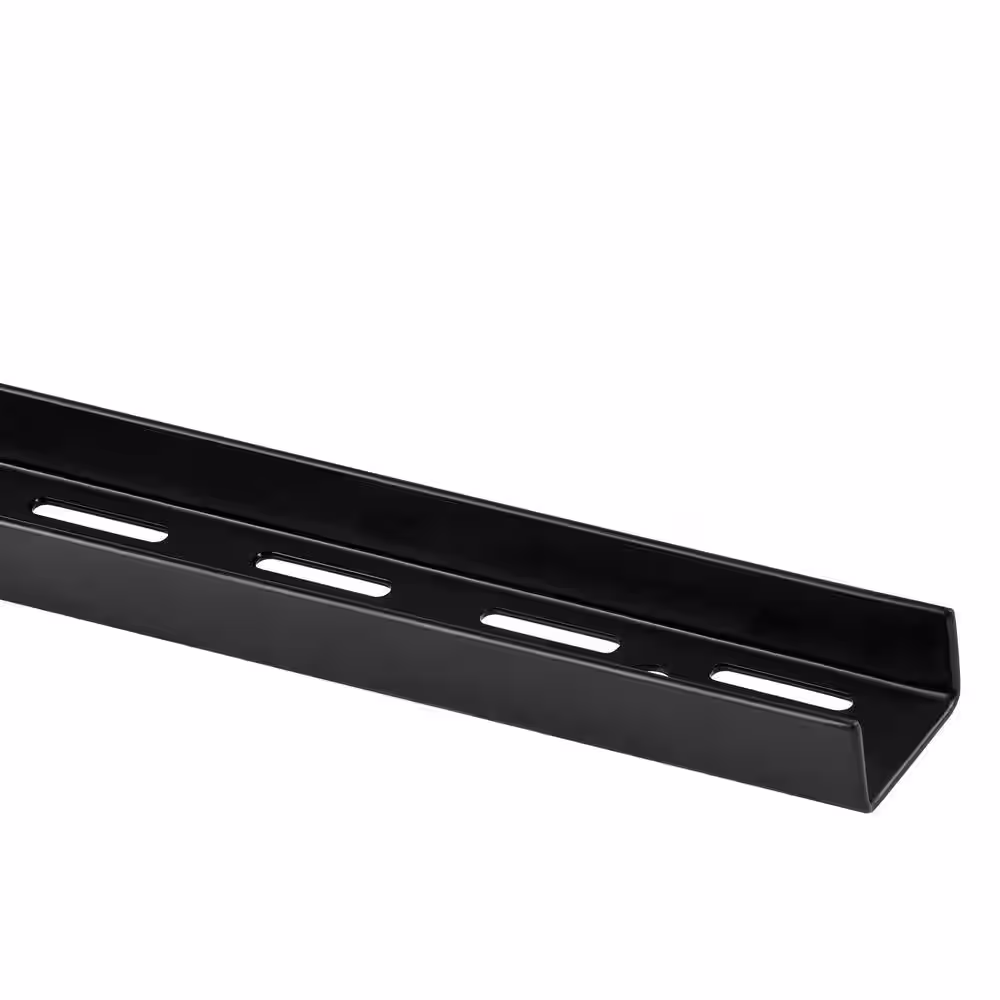 Everbilt 70 in. Black Twin Track steel Upright for shelf bracket