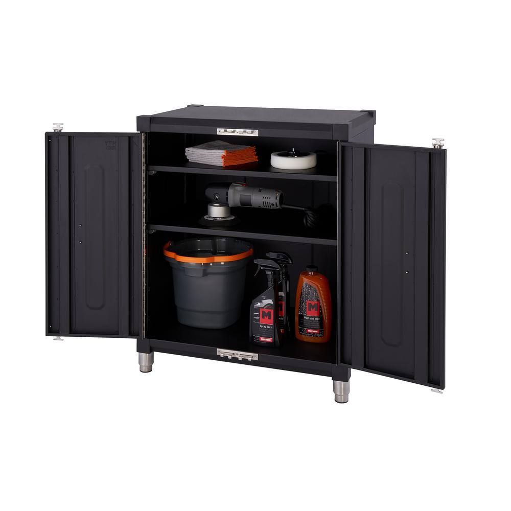 TRINITY PRO 28 in. W x 33.6 in. H x 18.7 in. D 18-Gauge Steel Garage Base Cabinet in Black
