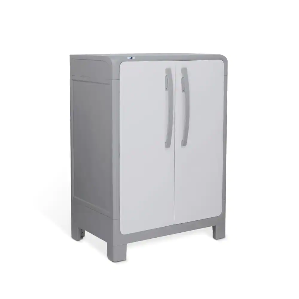MQ Plastic Freestanding Garage Cabinet in Gray (28 in. W x 39 in. H x 18 in. D)