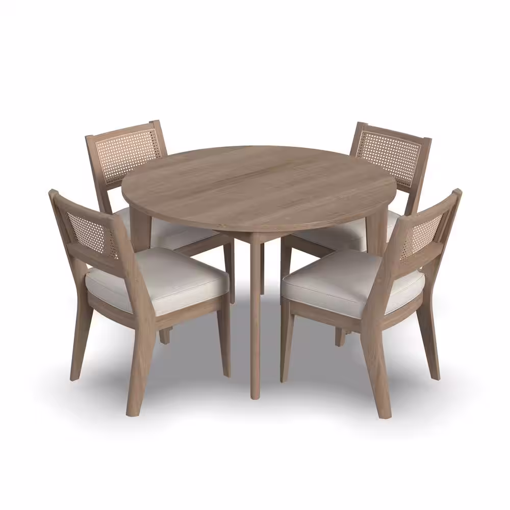 HOMESTYLES Brentwood Oak Round Dining Set Seats 4
