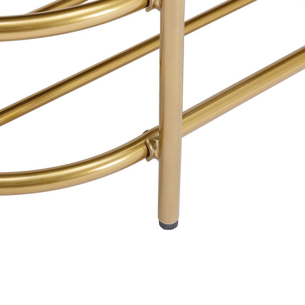 None Grey Velvet Upholstered Bedroom Bench with 2-tier Shoe Shelf Space-Saving Button Tufted Shoe Changing Stool